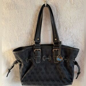 Dooney & Bourke Black Monogram Shoulder Bag